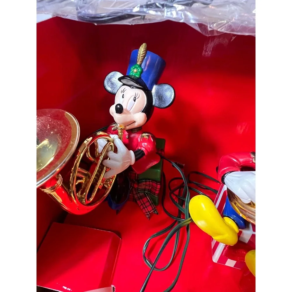 1995 Mr Christmas Mickey Mouse Brass Band Disney Animated Complete Box Works